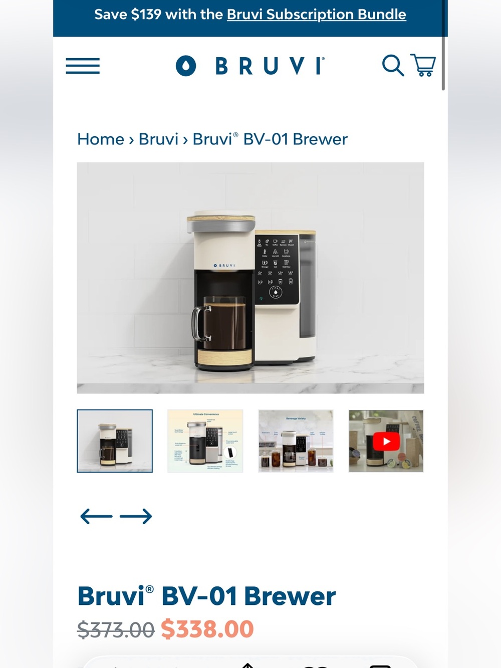 Bruvi® BV-01 Coffee Brewer